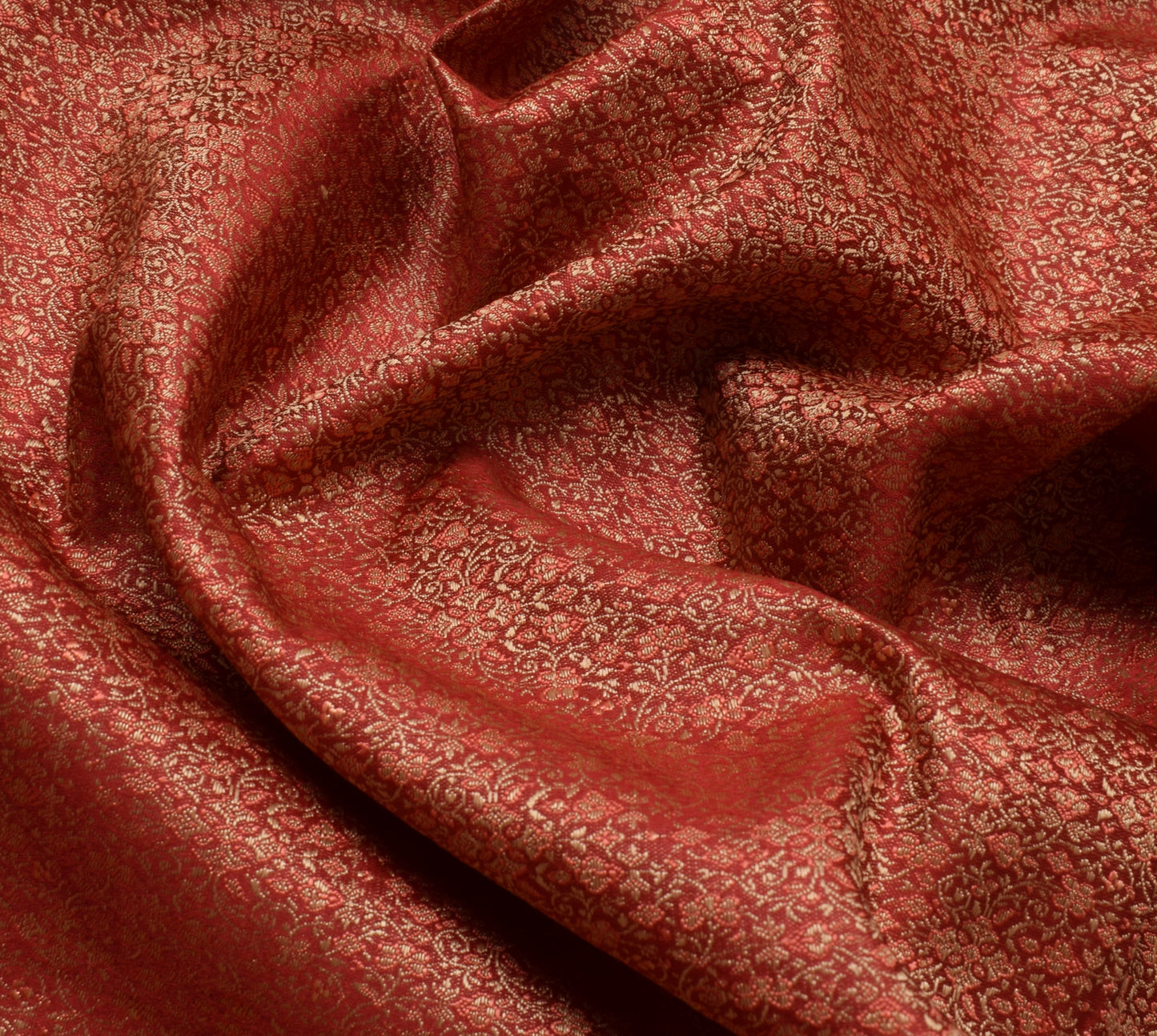 Sushila Vintage Heavy Saree Pure Satin Silk Banarasi Brocade Woven Sari Fabric