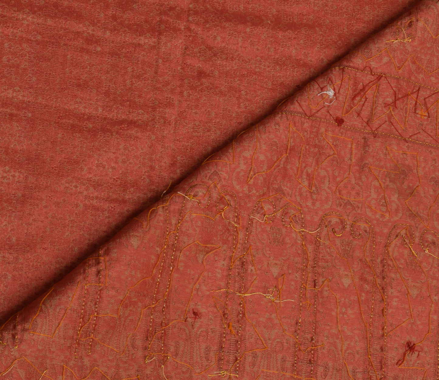 Sushila Vintage Heavy Saree Pure Satin Silk Banarasi Brocade Woven Sari Fabric
