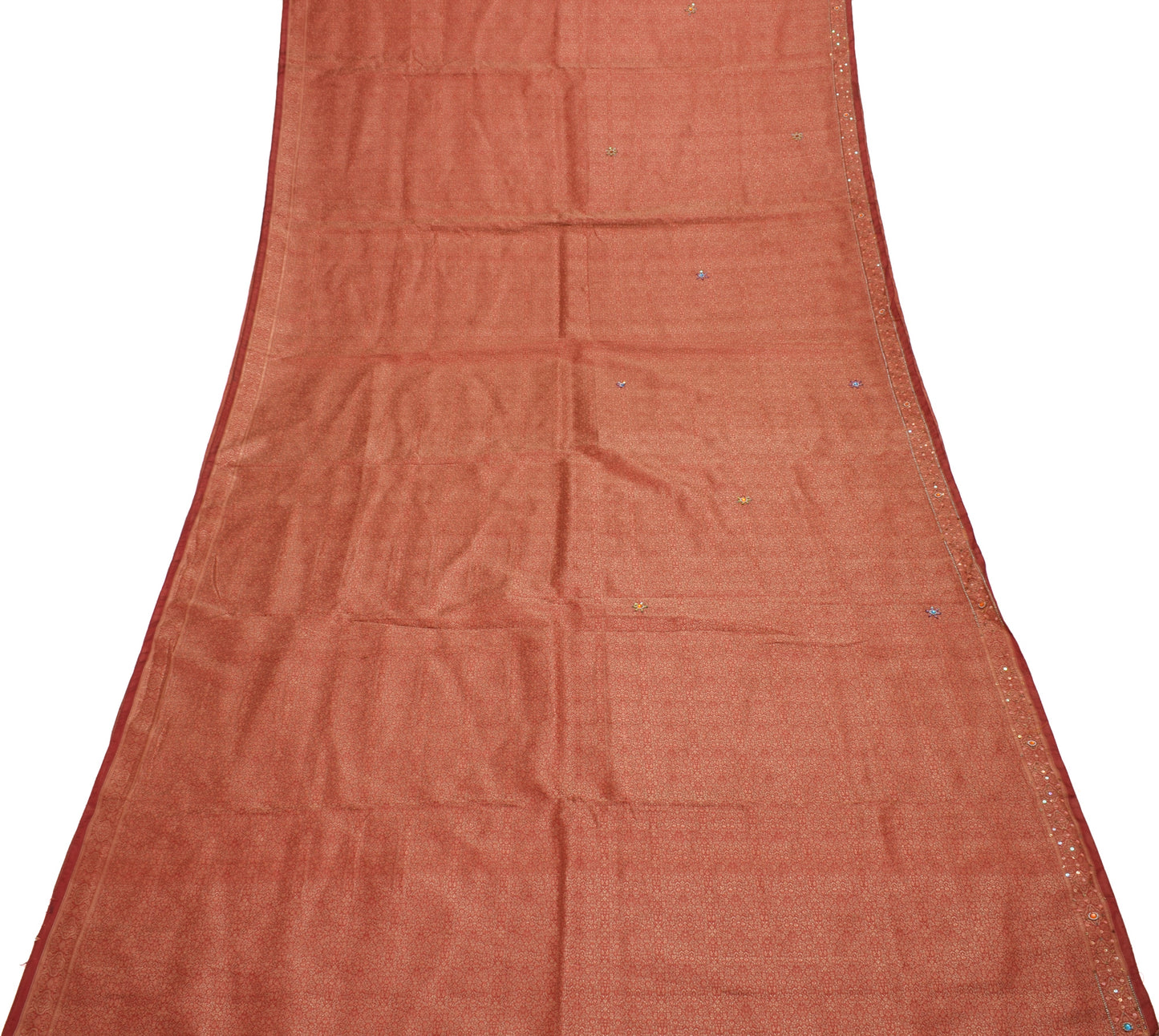 Sushila Vintage Heavy Saree Pure Satin Silk Banarasi Brocade Woven Sari Fabric