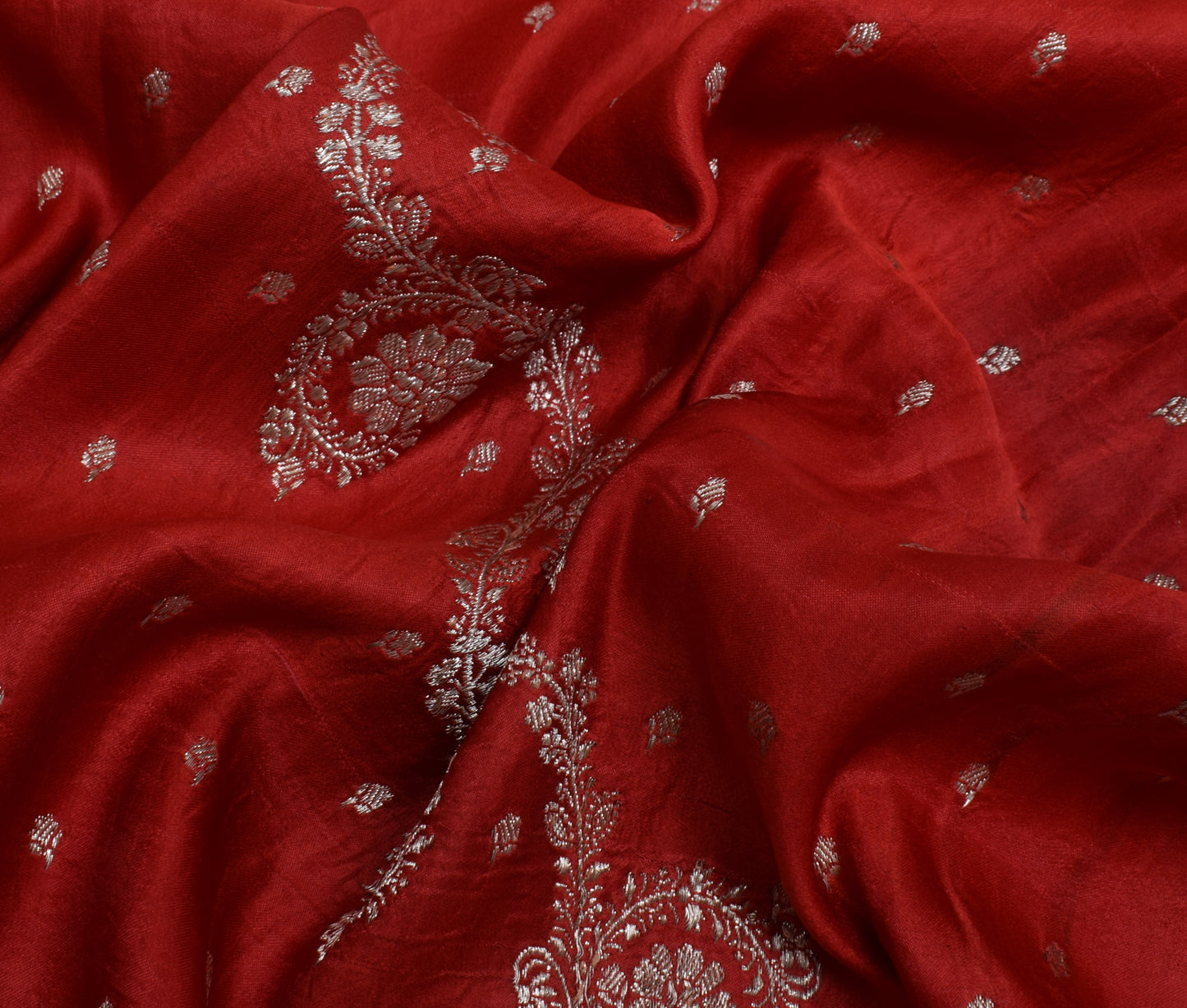 Sushila Vintage Heavy Saree Pure Satin Silk Banarasi Brocade Woven Sari Fabric
