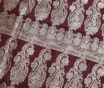 Sushila Vintage Heavy Saree Blend Satin Silk Banarasi Brocade Woven Sari Fabric