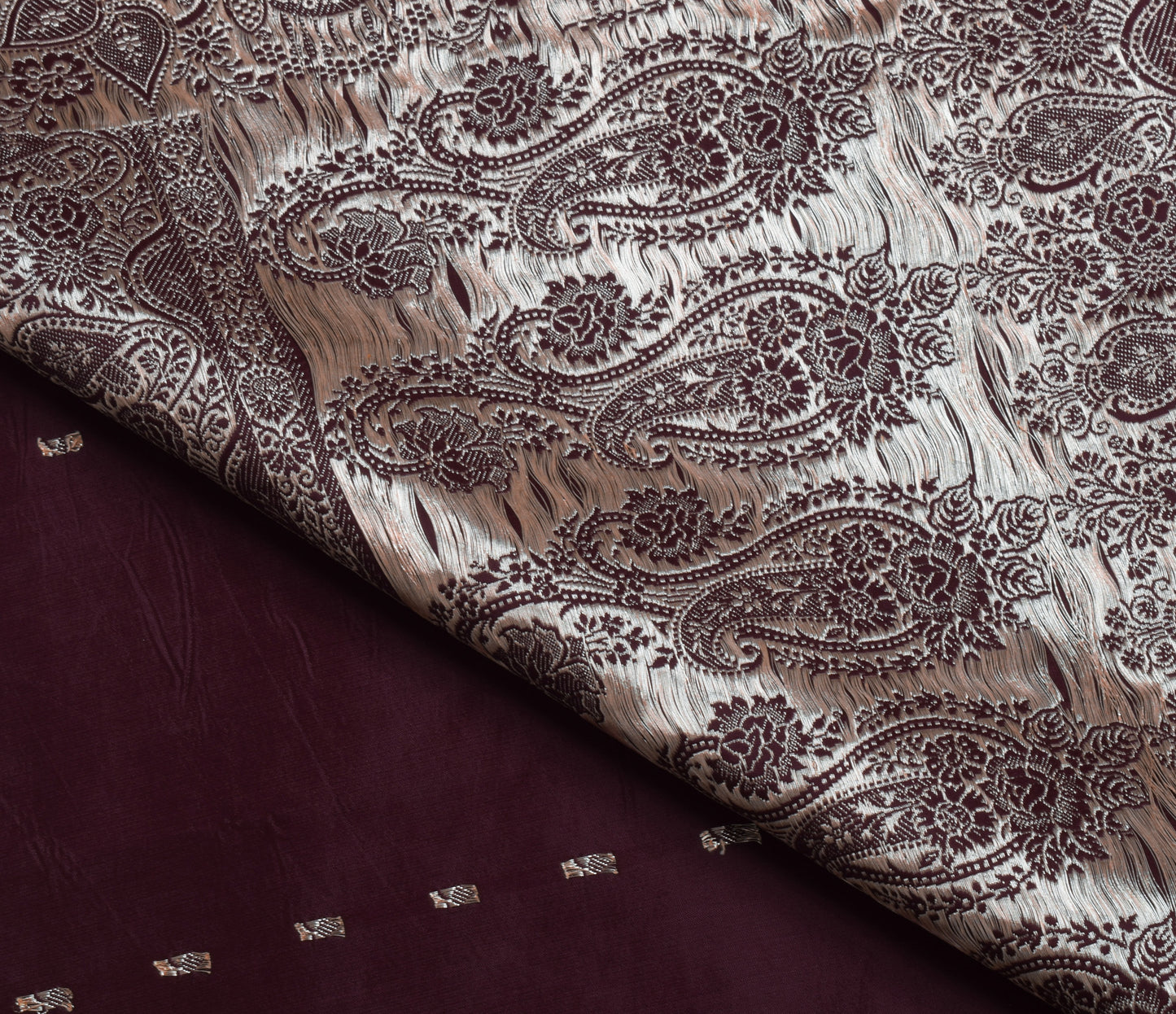 Sushila Vintage Heavy Saree Blend Satin Silk Banarasi Brocade Woven Sari Fabric