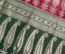 Sushila Vintage Heavy Saree Pure Satin Silk Banarasi Brocade Woven Sari Fabric