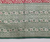 Sushila Vintage Heavy Saree Pure Satin Silk Banarasi Brocade Woven Sari Fabric