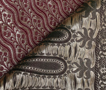 Sushila Vintage Heavy Saree Pure Satin Silk Banarasi Brocade Woven Sari Fabric