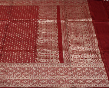 Sushila Vintage Heavy Saree Pure Satin Silk Banarasi Brocade Woven Sari Fabric
