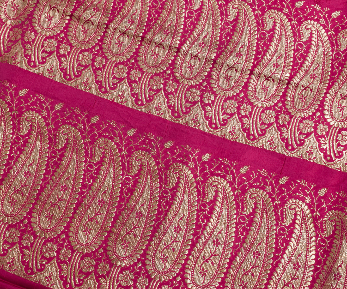 Sushila Vintage Heavy Saree Pure Satin Silk Banarasi Brocade Woven Sari Fabric