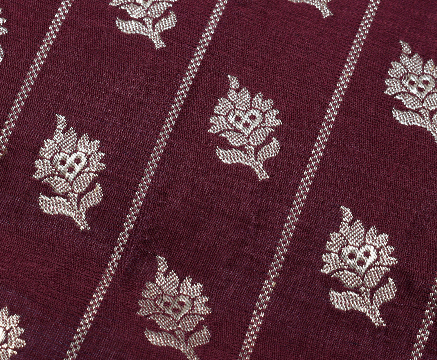 Sushila Vintage Heavy Saree Pure Satin Silk Banarasi Brocade Woven Sari Fabric