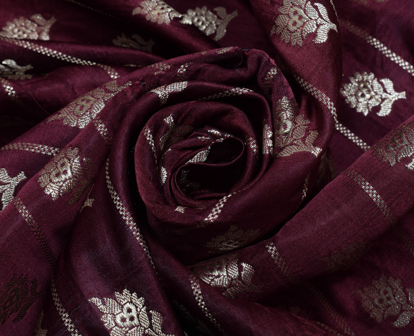 Sushila Vintage Heavy Saree Pure Satin Silk Banarasi Brocade Woven Sari Fabric