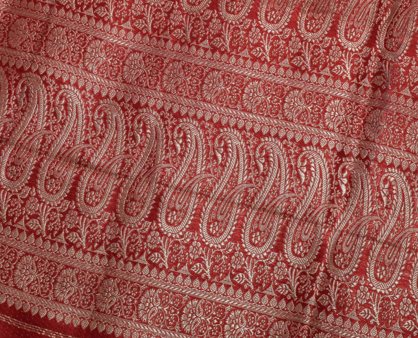 Sushila Vintage Heavy Saree Blend Satin Silk Banarasi Brocade Woven Sari Fabric