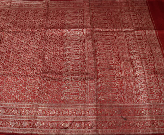 Sushila Vintage Heavy Saree Blend Satin Silk Banarasi Brocade Woven Sari Fabric