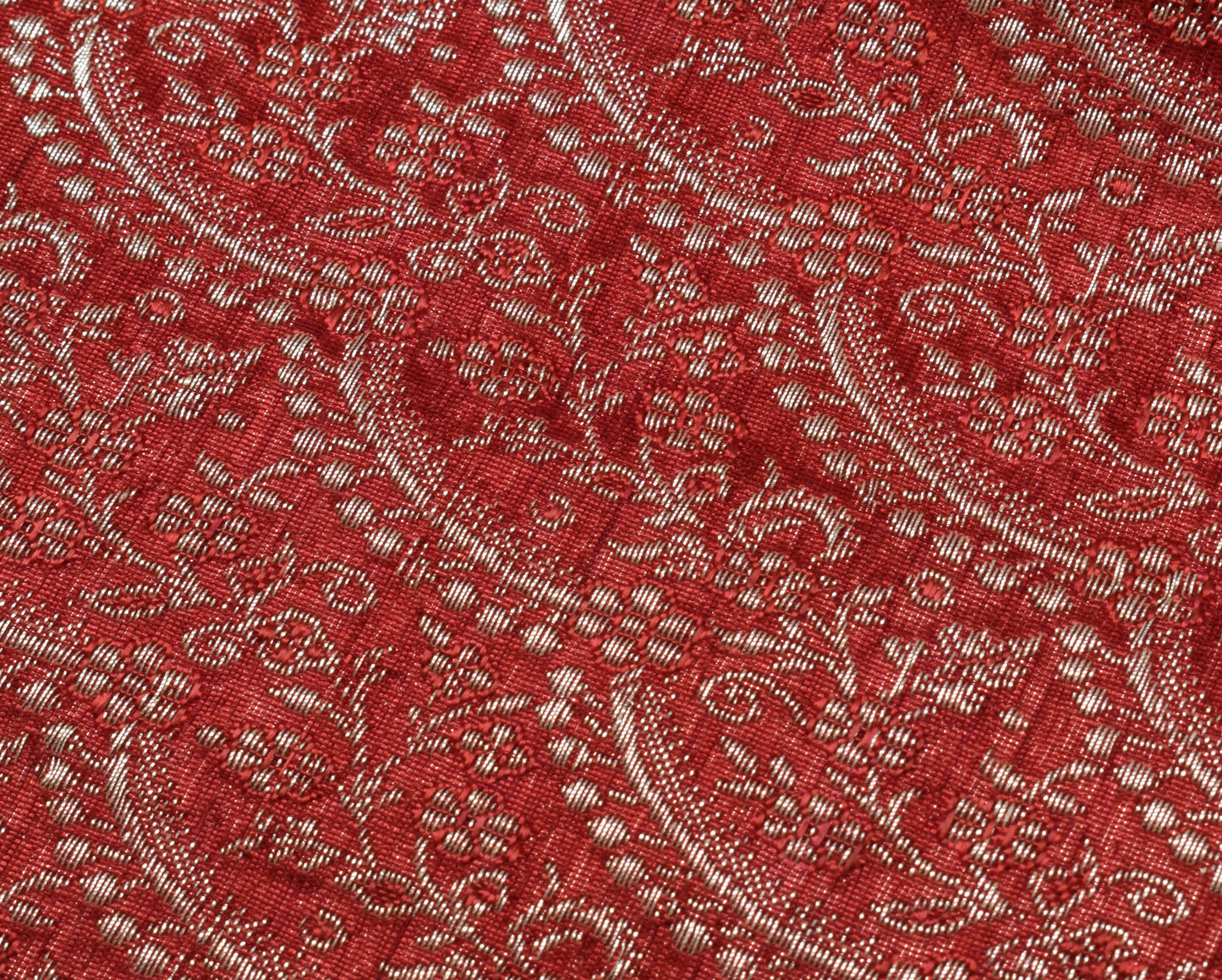 Sushila Vintage Heavy Saree Blend Satin Silk Banarasi Brocade Woven Sari Fabric