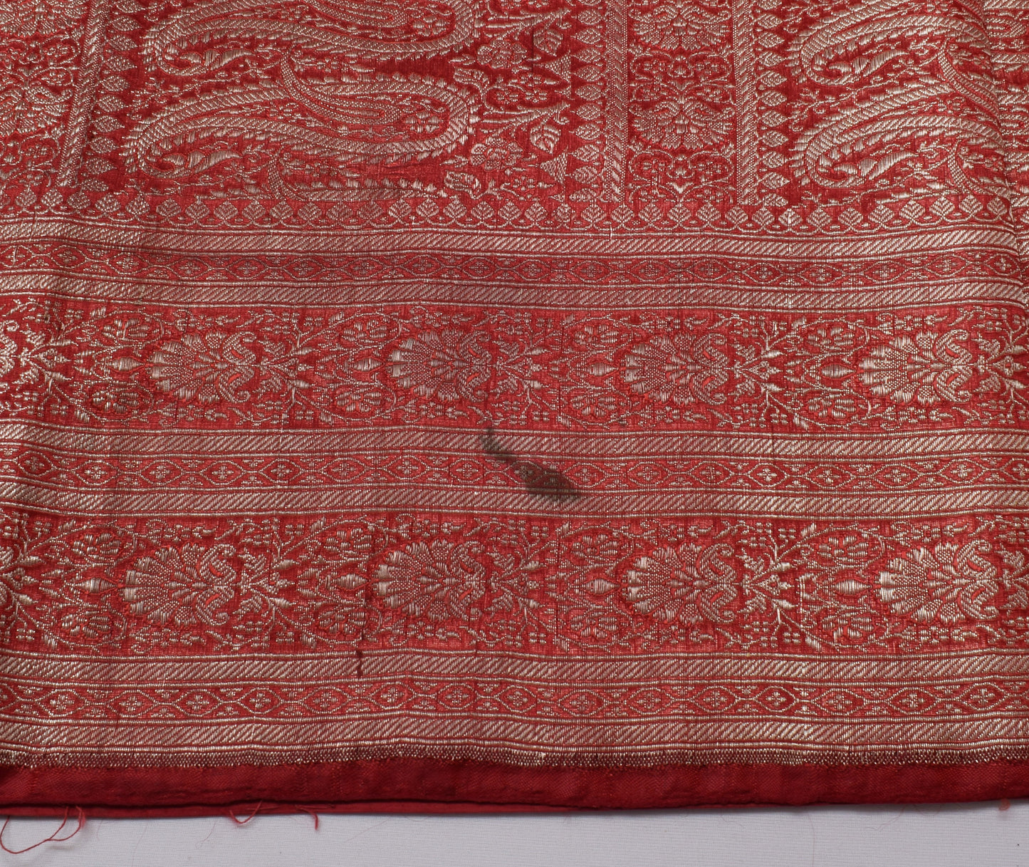 Sushila Vintage Heavy Saree Blend Satin Silk Banarasi Brocade Woven Sari Fabric