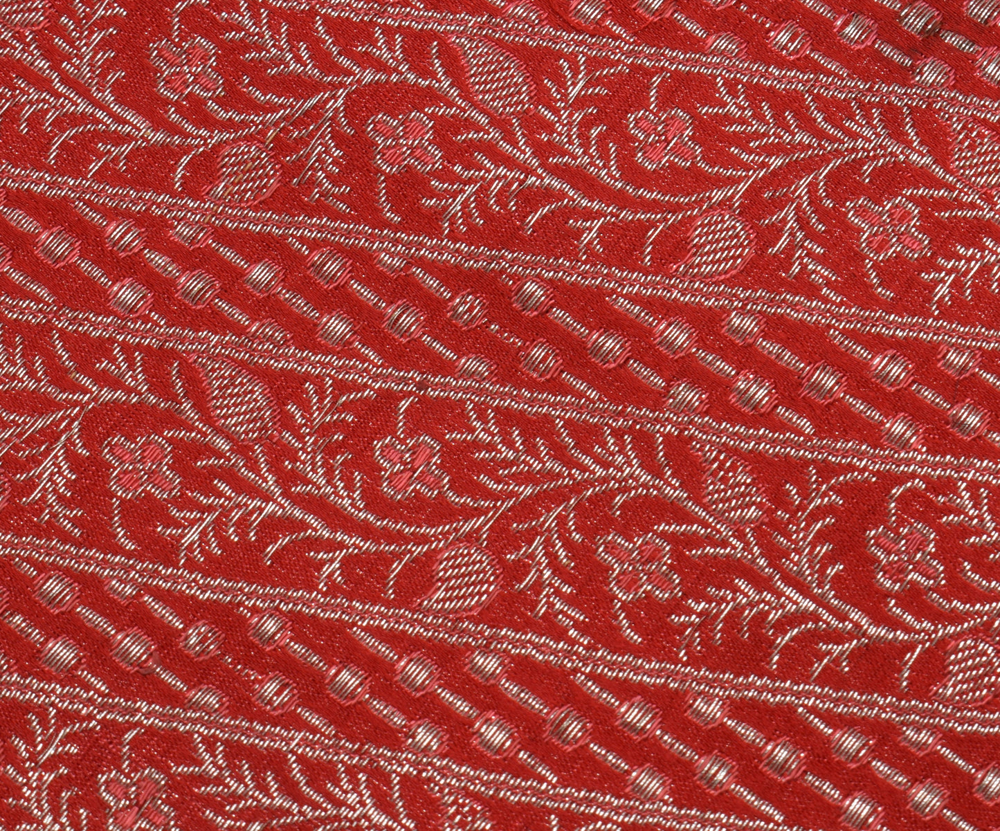 Sushila Vintage Heavy Saree Pure Satin Silk Banarasi Brocade Woven Sari Fabric