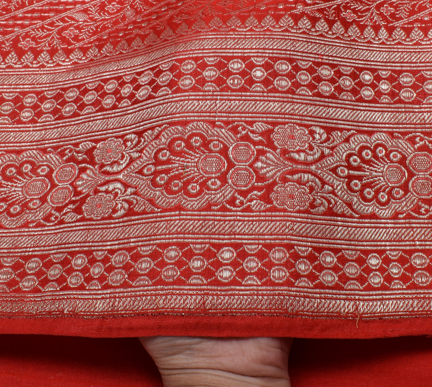 Sushila Vintage Heavy Saree Pure Satin Silk Banarasi Brocade Woven Sari Fabric