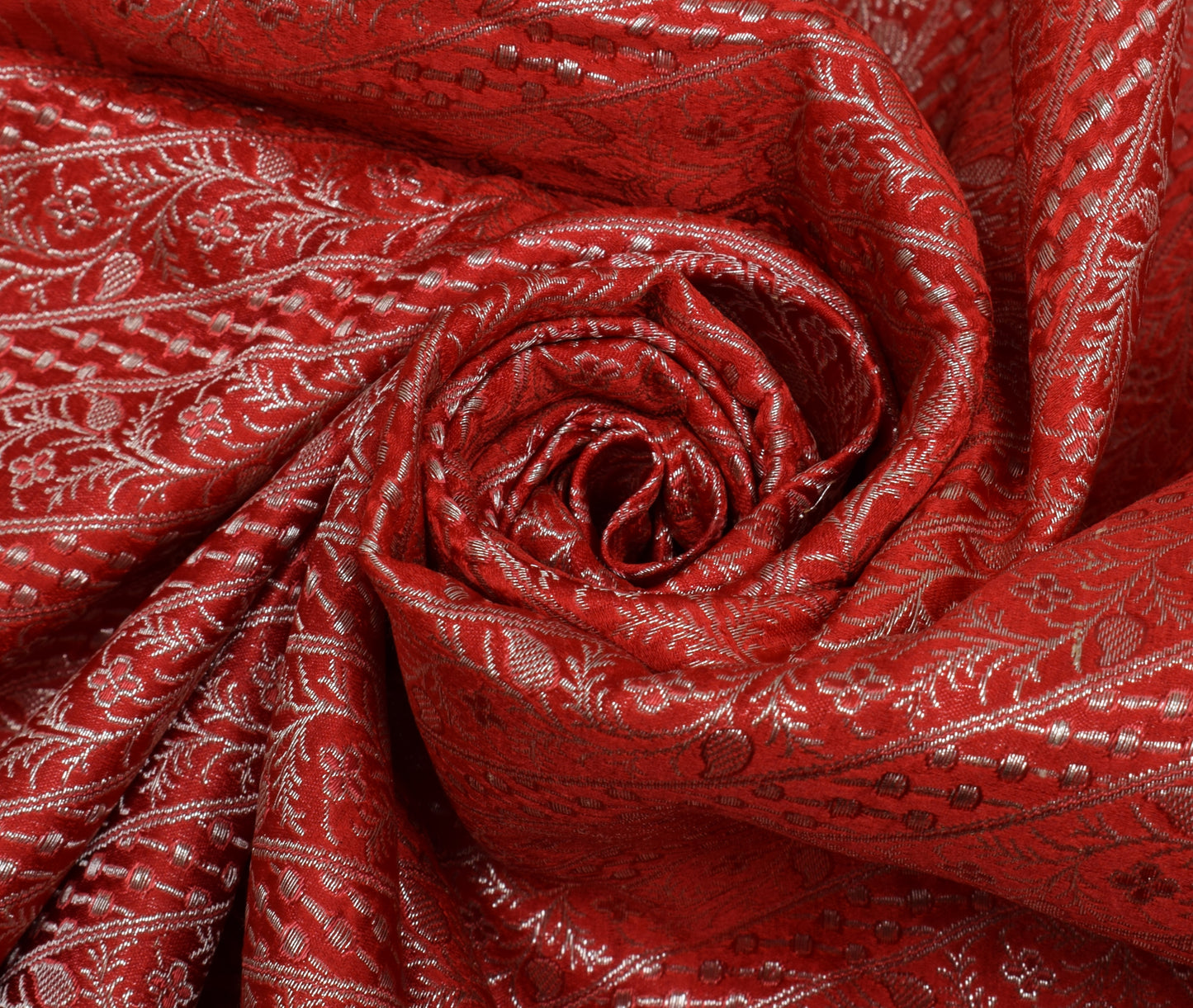 Sushila Vintage Heavy Saree Pure Satin Silk Banarasi Brocade Woven Sari Fabric