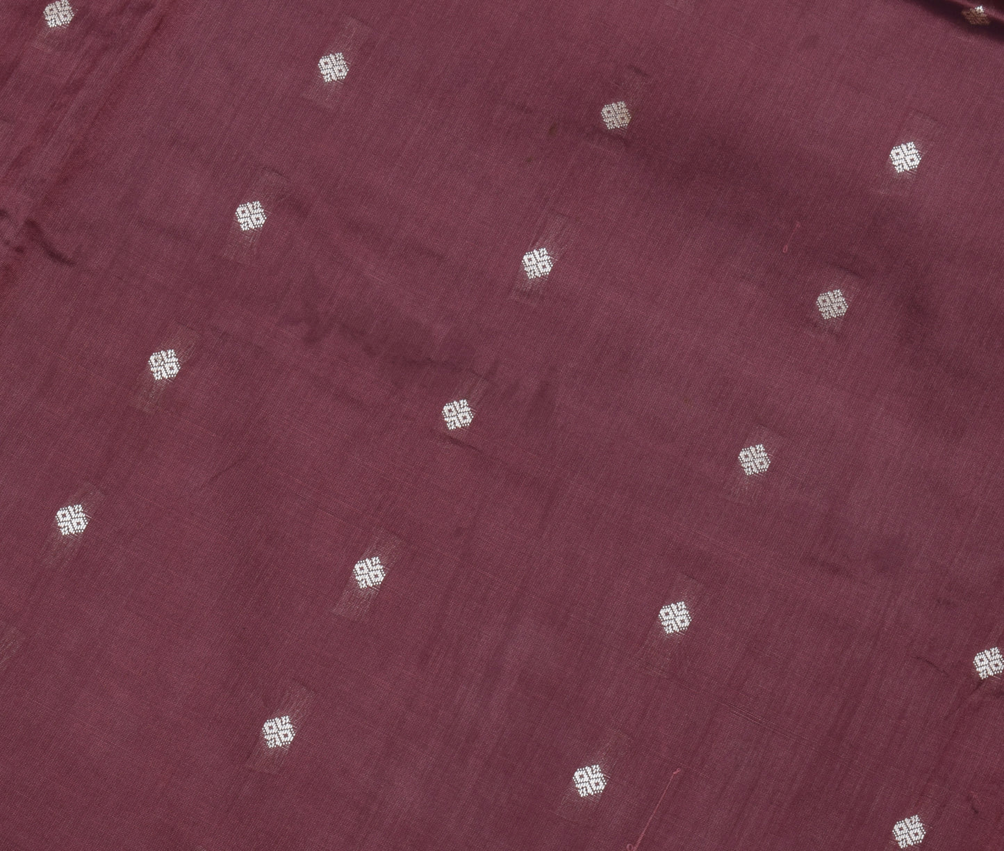 Sushila Vintage Purple Saree Blend Silk Zari Woven Floral Sari Craft Fabric