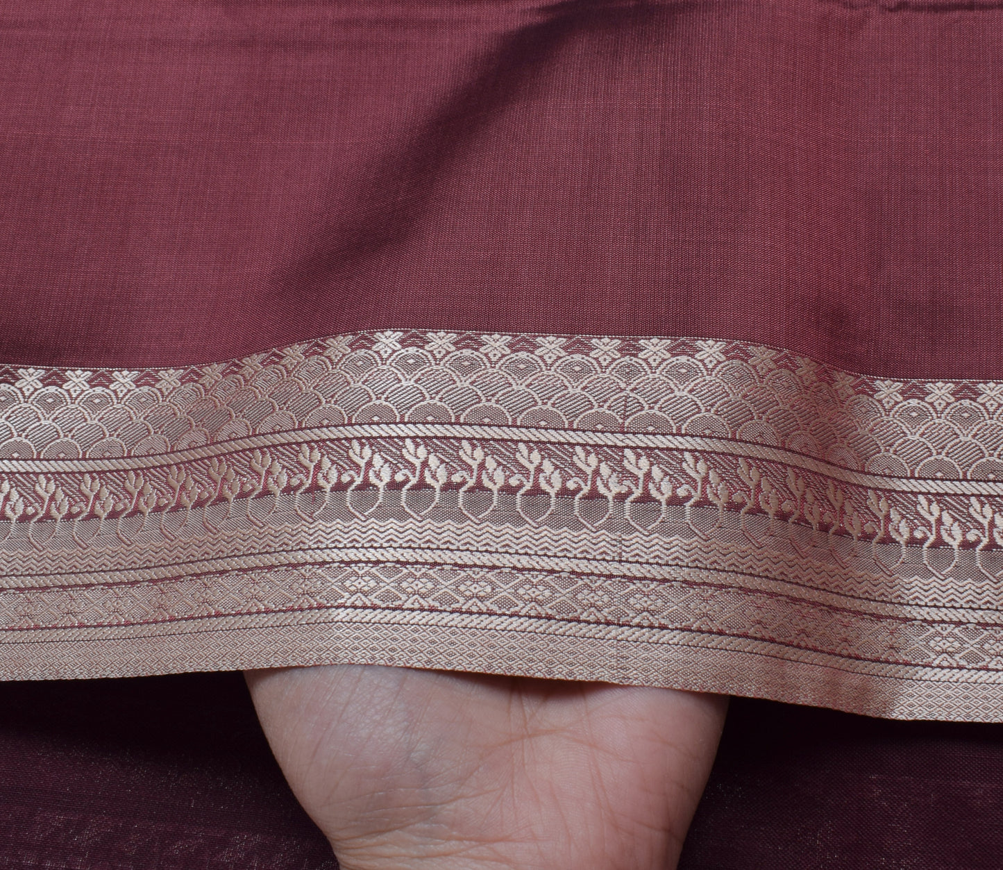 Sushila Vintage Purple Saree Blend Silk Zari Woven Floral Sari Craft Fabric