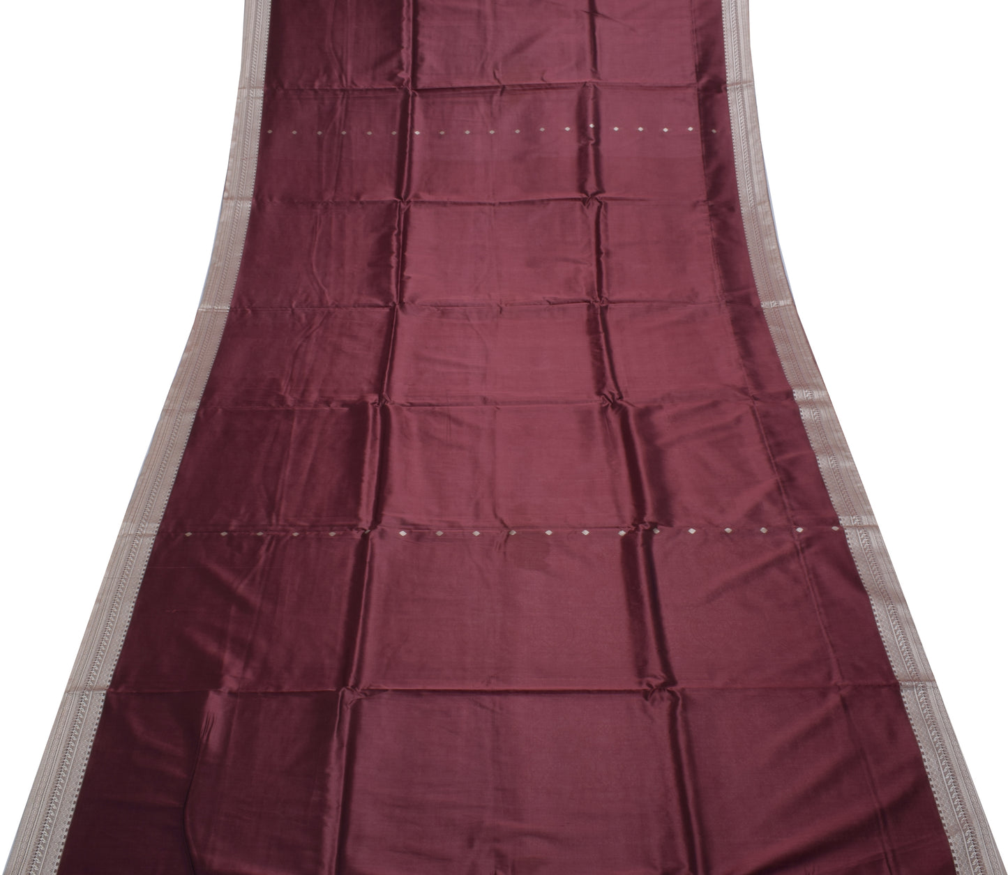 Sushila Vintage Purple Saree Blend Silk Zari Woven Floral Sari Craft Fabric