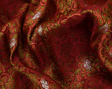 Sushila Vintage Heavy Saree Pure Satin Silk Banarasi Brocade Woven Sari Fabric