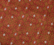 Sushila Vintage Heavy Saree Pure Satin Silk Banarasi Brocade Woven Sari Fabric