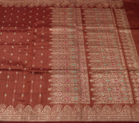 Sushila Vintage Heavy Saree Blend Satin Silk Banarasi Brocade Woven Sari Fabric
