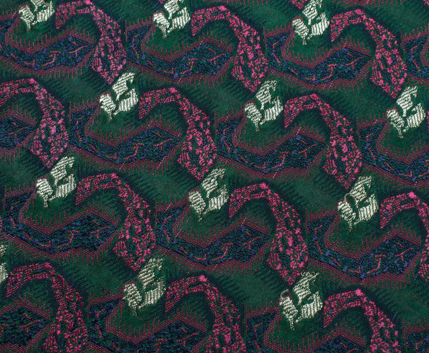 Sushila Vintage Heavy Saree Pure Satin Silk Banarasi Brocade Woven Sari Fabric