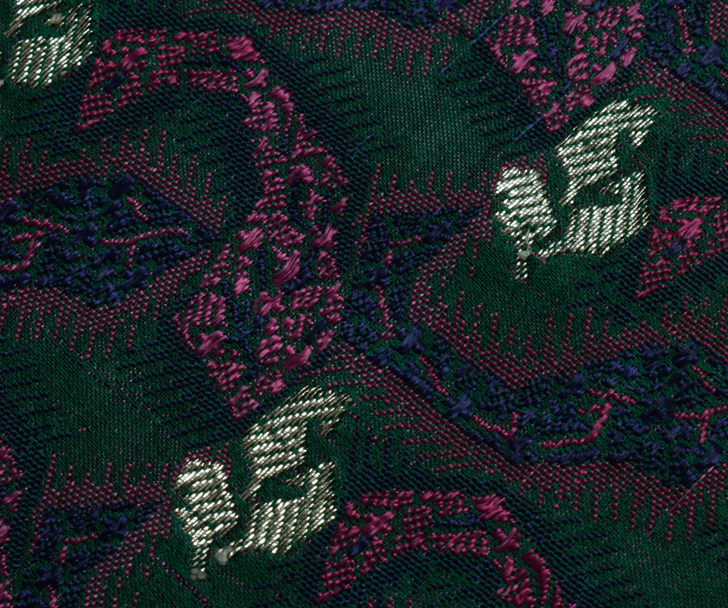 Sushila Vintage Heavy Saree Pure Satin Silk Banarasi Brocade Woven Sari Fabric