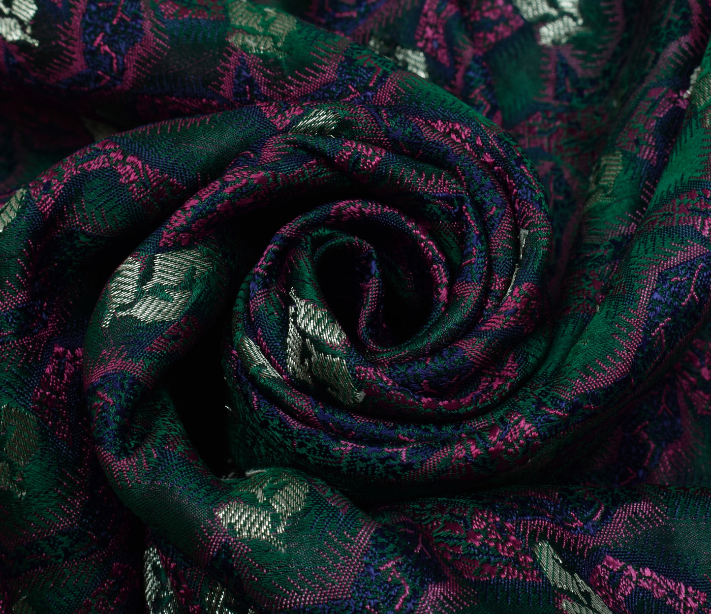 Sushila Vintage Heavy Saree Pure Satin Silk Banarasi Brocade Woven Sari Fabric