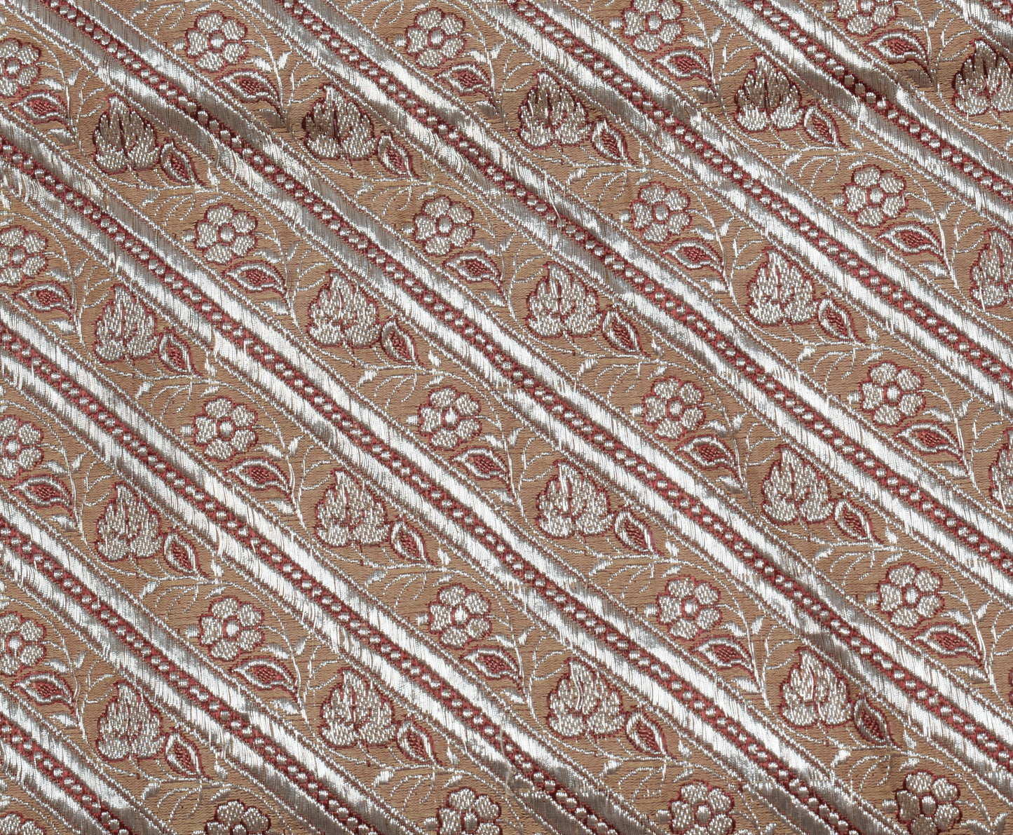 Sushila Vintage Heavy Saree Pure Satin Silk Banarasi Brocade Woven Sari Fabric
