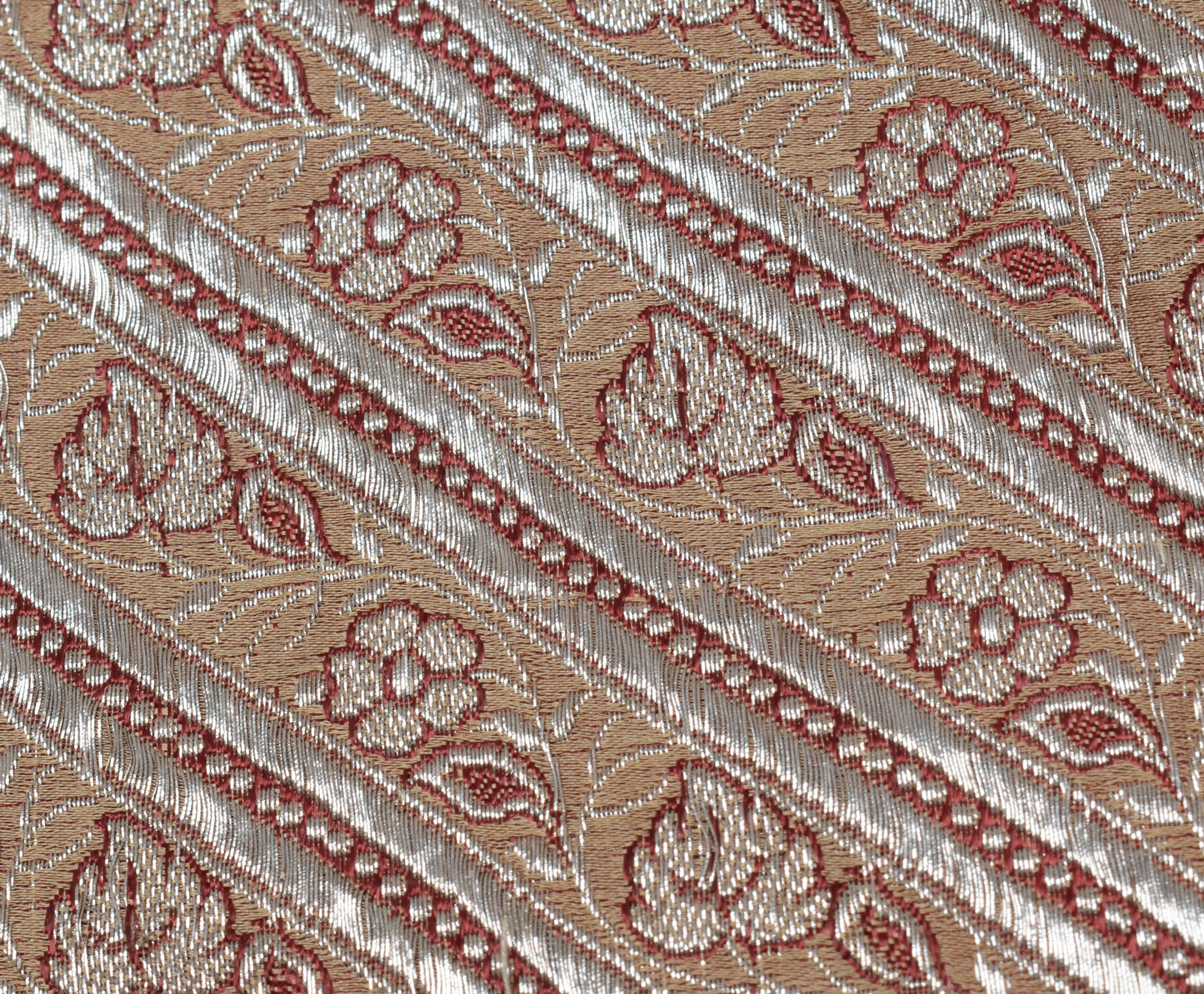 Sushila Vintage Heavy Saree Pure Satin Silk Banarasi Brocade Woven Sari Fabric