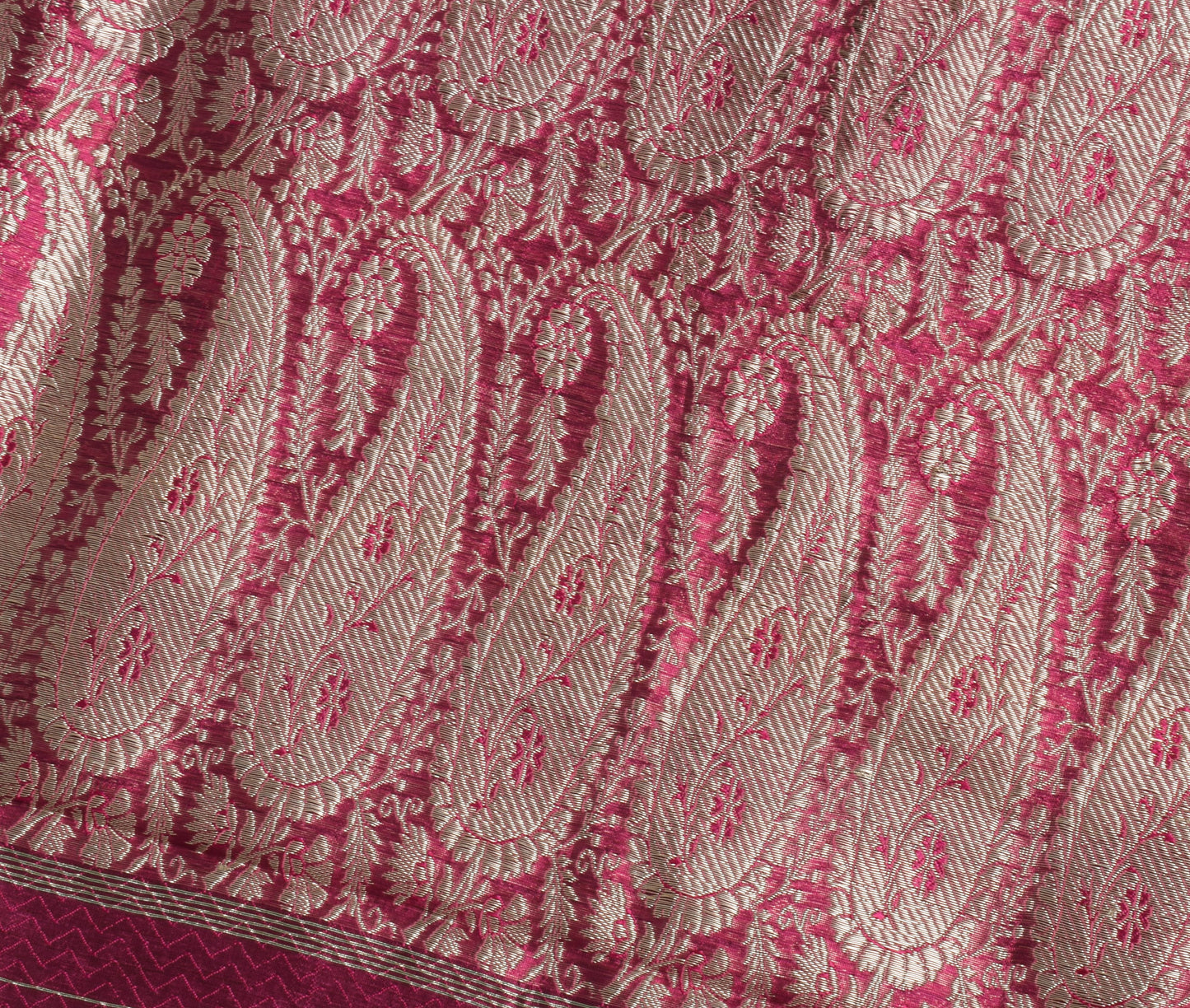 Sushila Vintage Heavy Saree Blend Satin Silk Banarasi Brocade Woven Sari Fabric