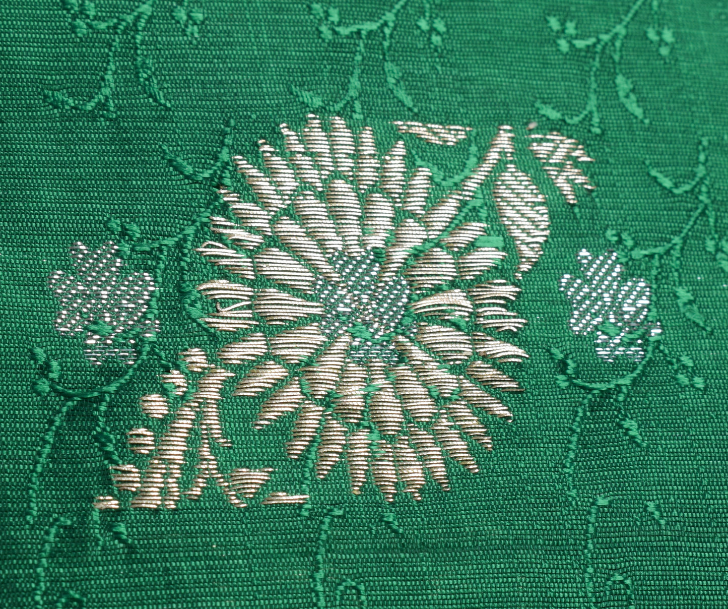 Sushila Vintage Heavy Saree Blend Satin Silk Banarasi Brocade Woven Sari Fabric