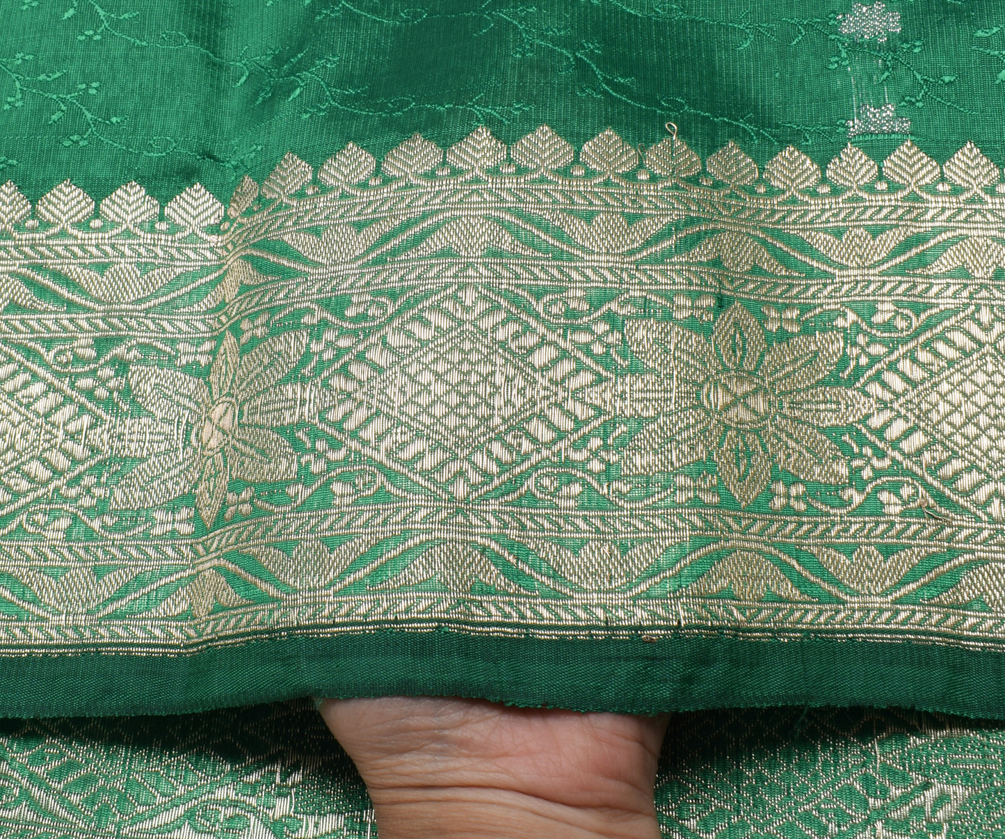 Sushila Vintage Heavy Saree Blend Satin Silk Banarasi Brocade Woven Sari Fabric