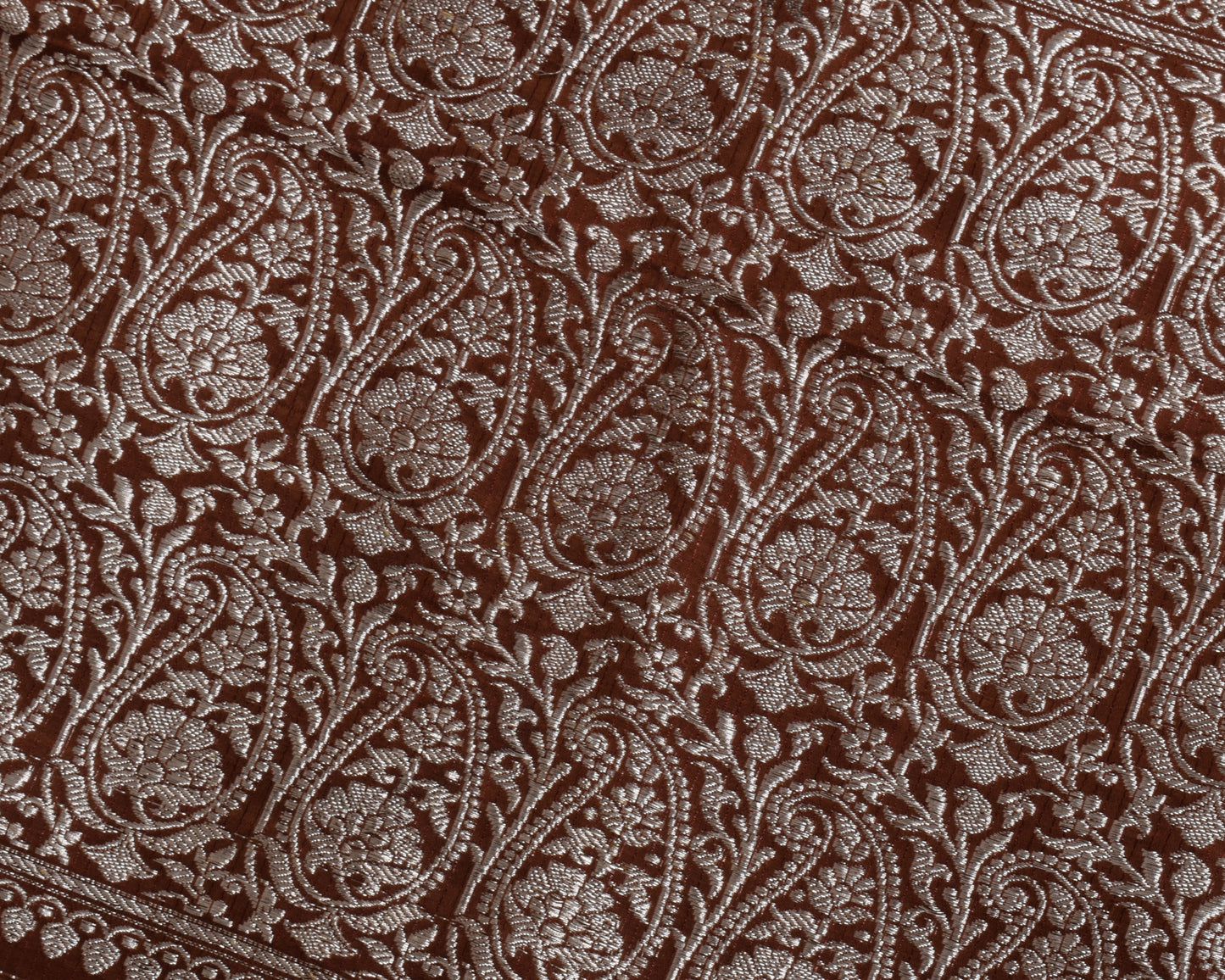 Sushila Vintage Heavy Saree Pure Satin Silk Banarasi Brocade Woven Sari Fabric