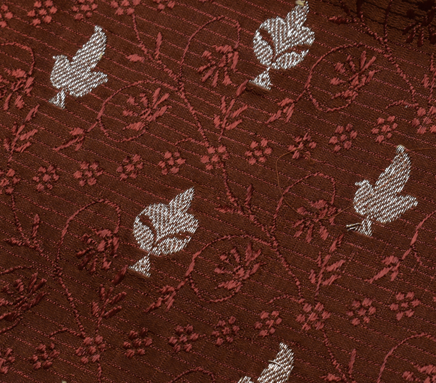 Sushila Vintage Heavy Saree Pure Satin Silk Banarasi Brocade Woven Sari Fabric