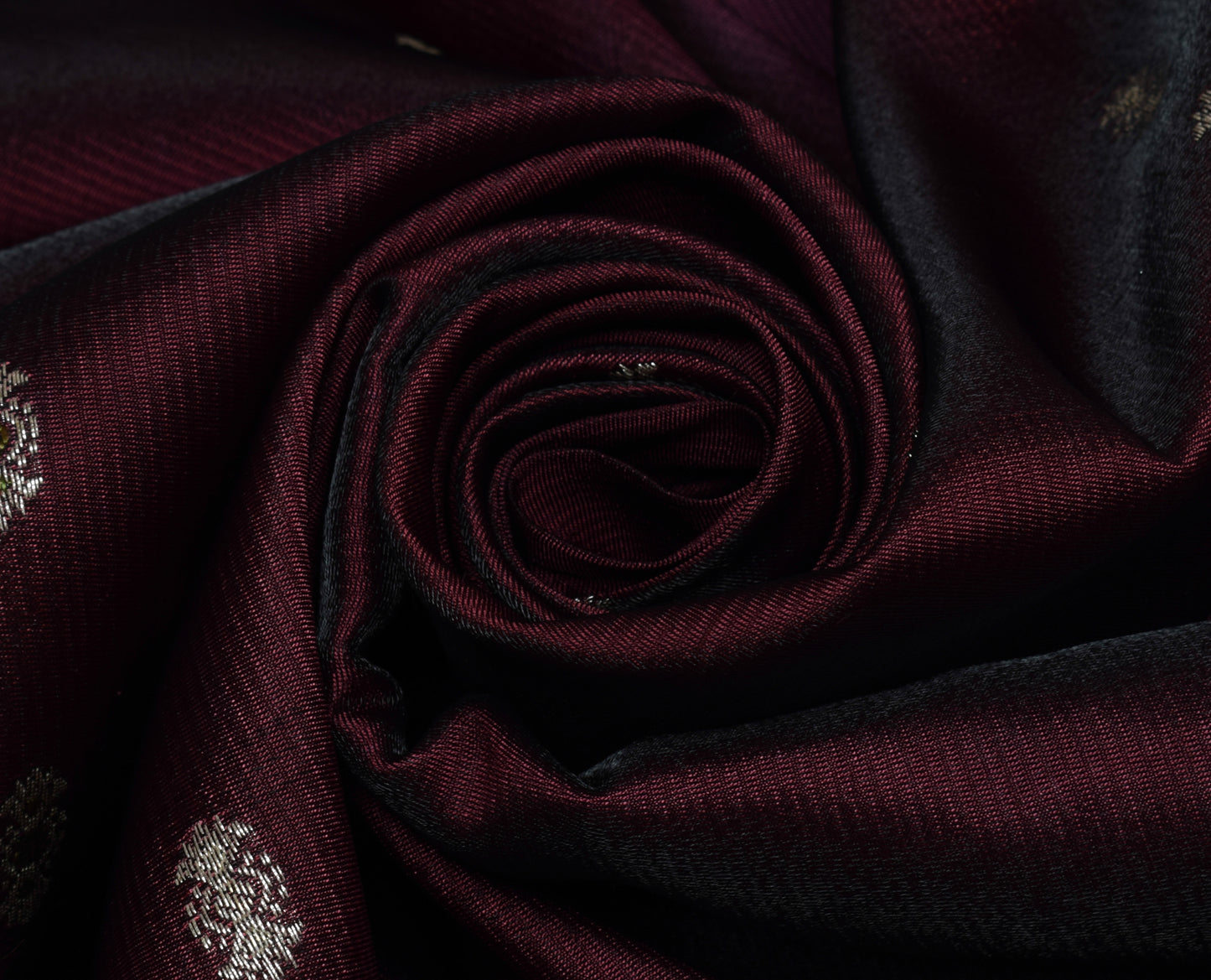 Sushila Vintage Heavy Saree Blend Satin Silk Banarasi Brocade Woven Sari Fabric