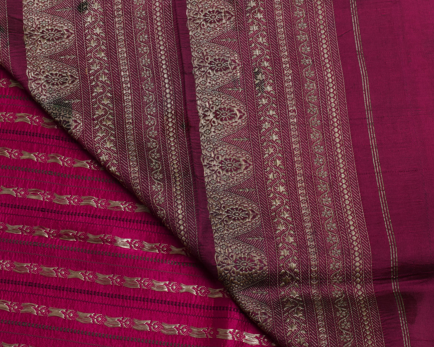 Sushila Vintage Heavy Saree Pure Satin Silk Banarasi Brocade Woven Sari Fabric