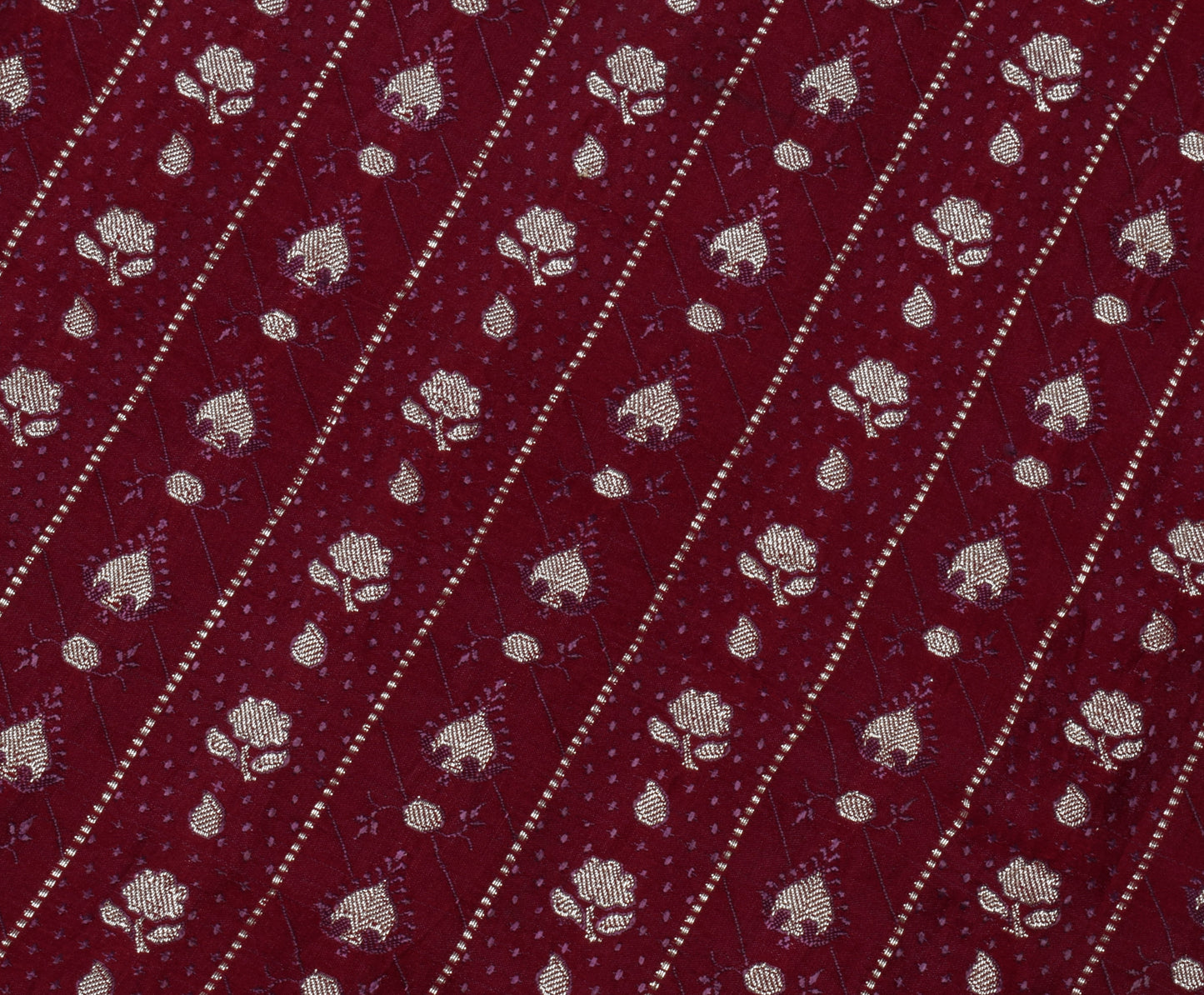 Sushila Vintage Heavy Saree Pure Satin Silk Banarasi Brocade Woven Sari Fabric
