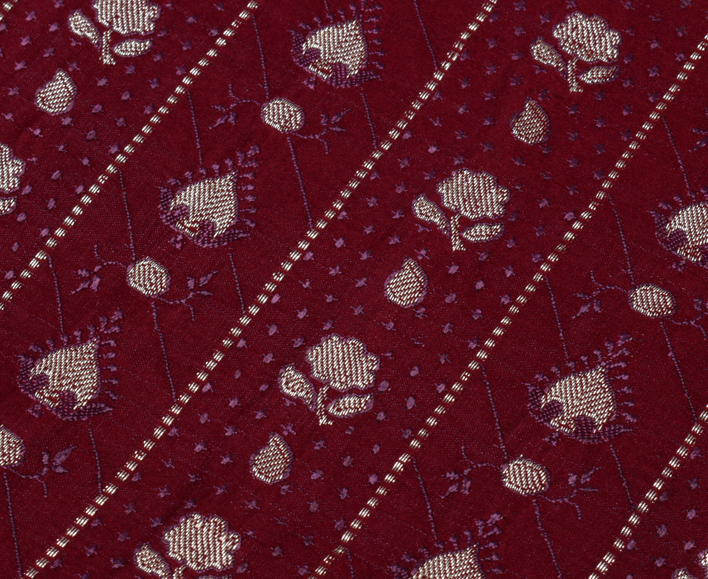 Sushila Vintage Heavy Saree Pure Satin Silk Banarasi Brocade Woven Sari Fabric