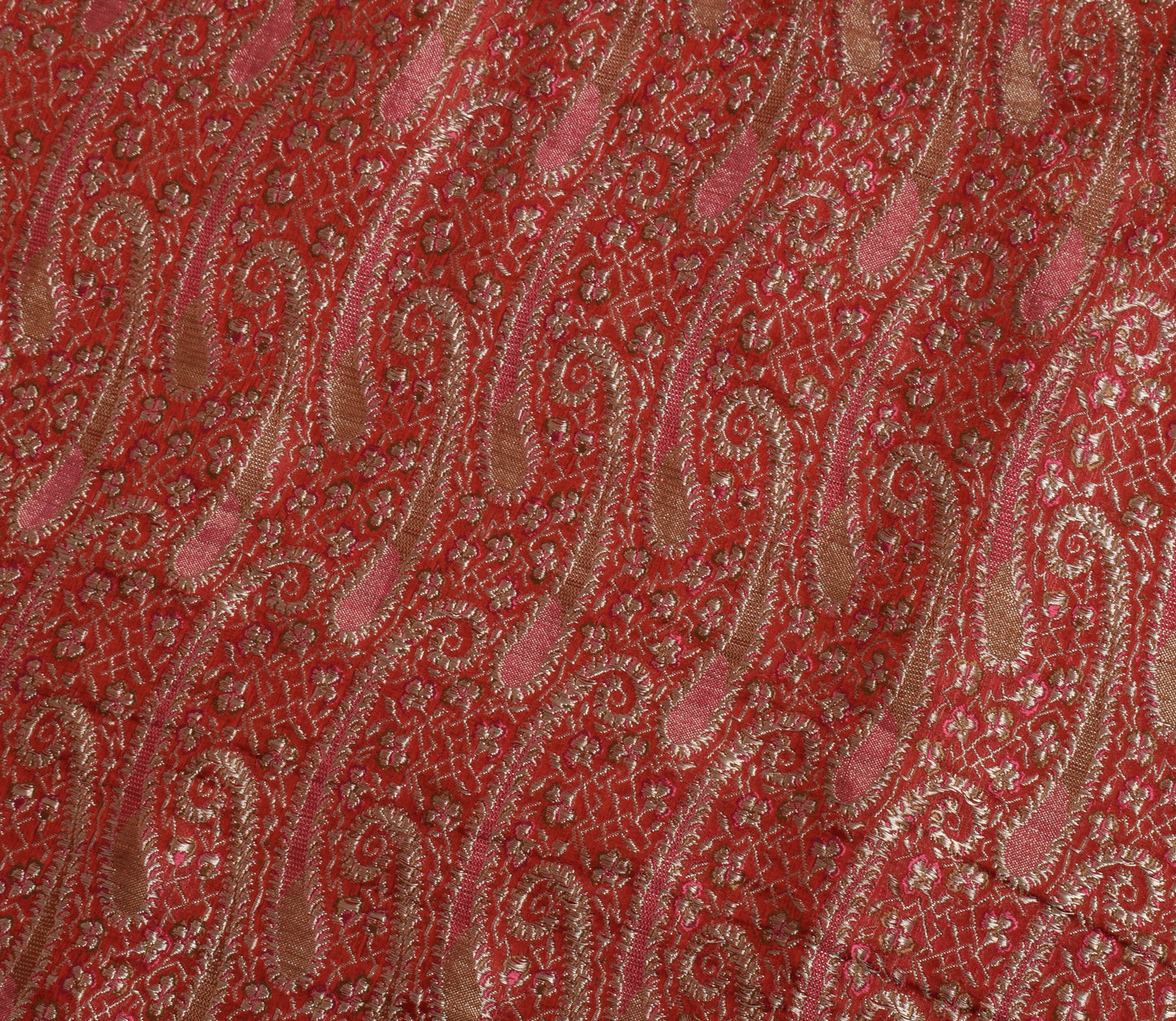 Sushila Vintage Heavy Saree Pure Satin Silk Banarasi Brocade Woven Sari Fabric