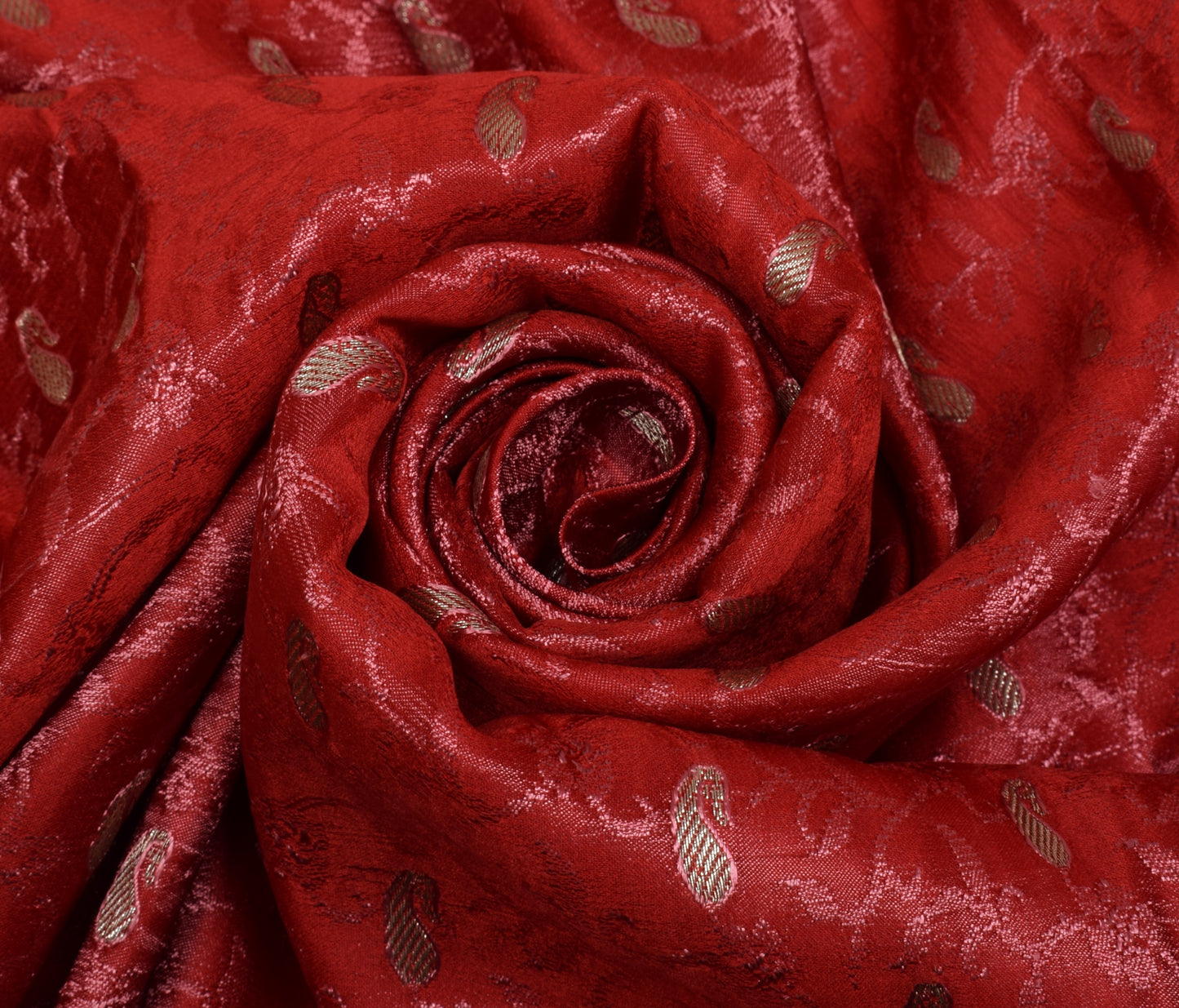 Sushila Vintage Heavy Saree Pure Satin Silk Banarasi Brocade Woven Sari Fabric