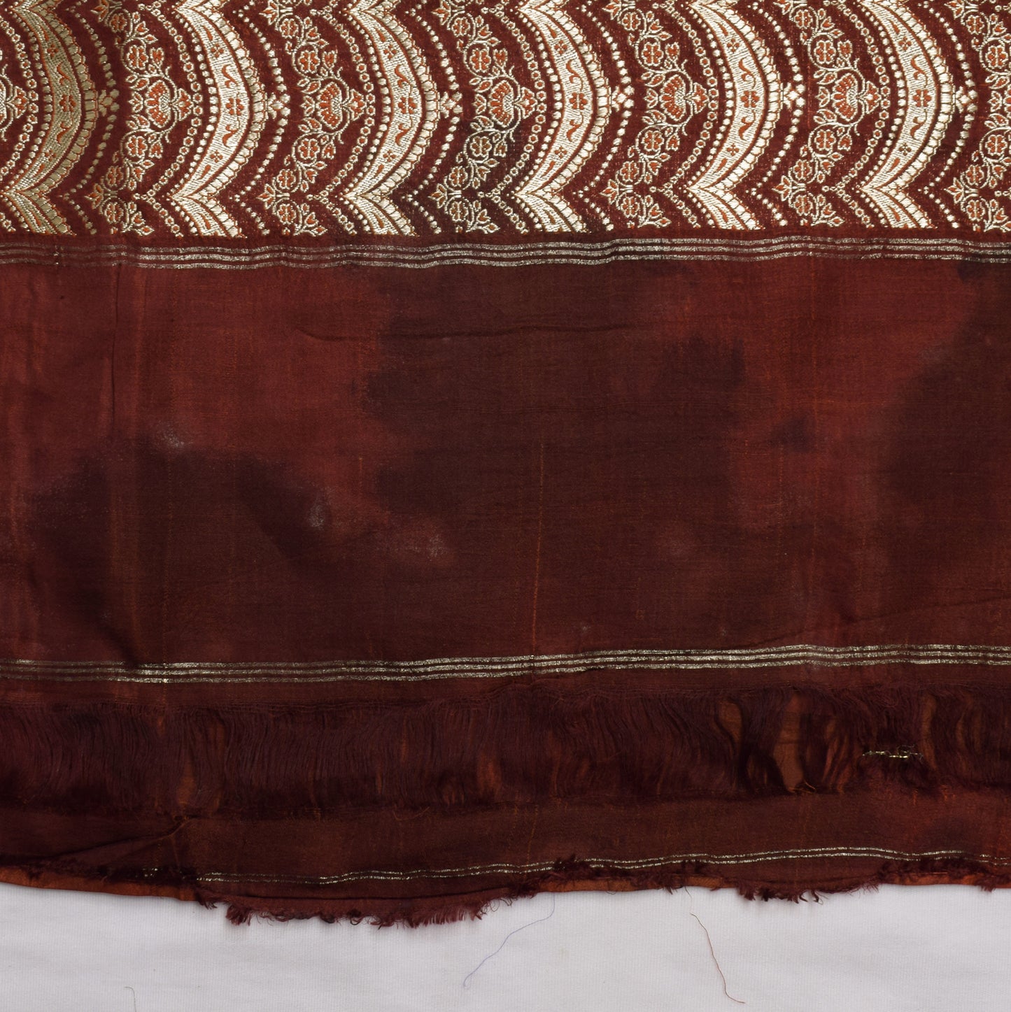 Sushila Vintage Heavy Saree Pure Satin Silk Banarasi Brocade Woven Sari Fabric