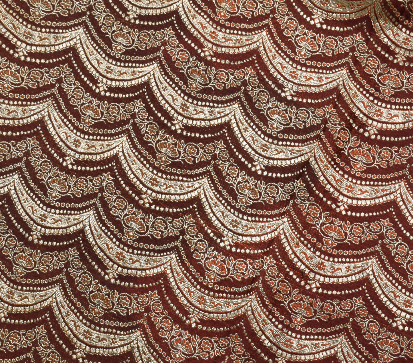 Sushila Vintage Heavy Saree Pure Satin Silk Banarasi Brocade Woven Sari Fabric