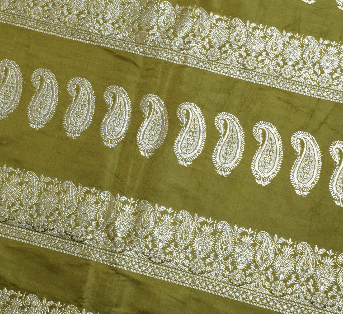 Sushila Vintage Heavy Saree Pure Satin Silk Banarasi Brocade Woven Sari Fabric