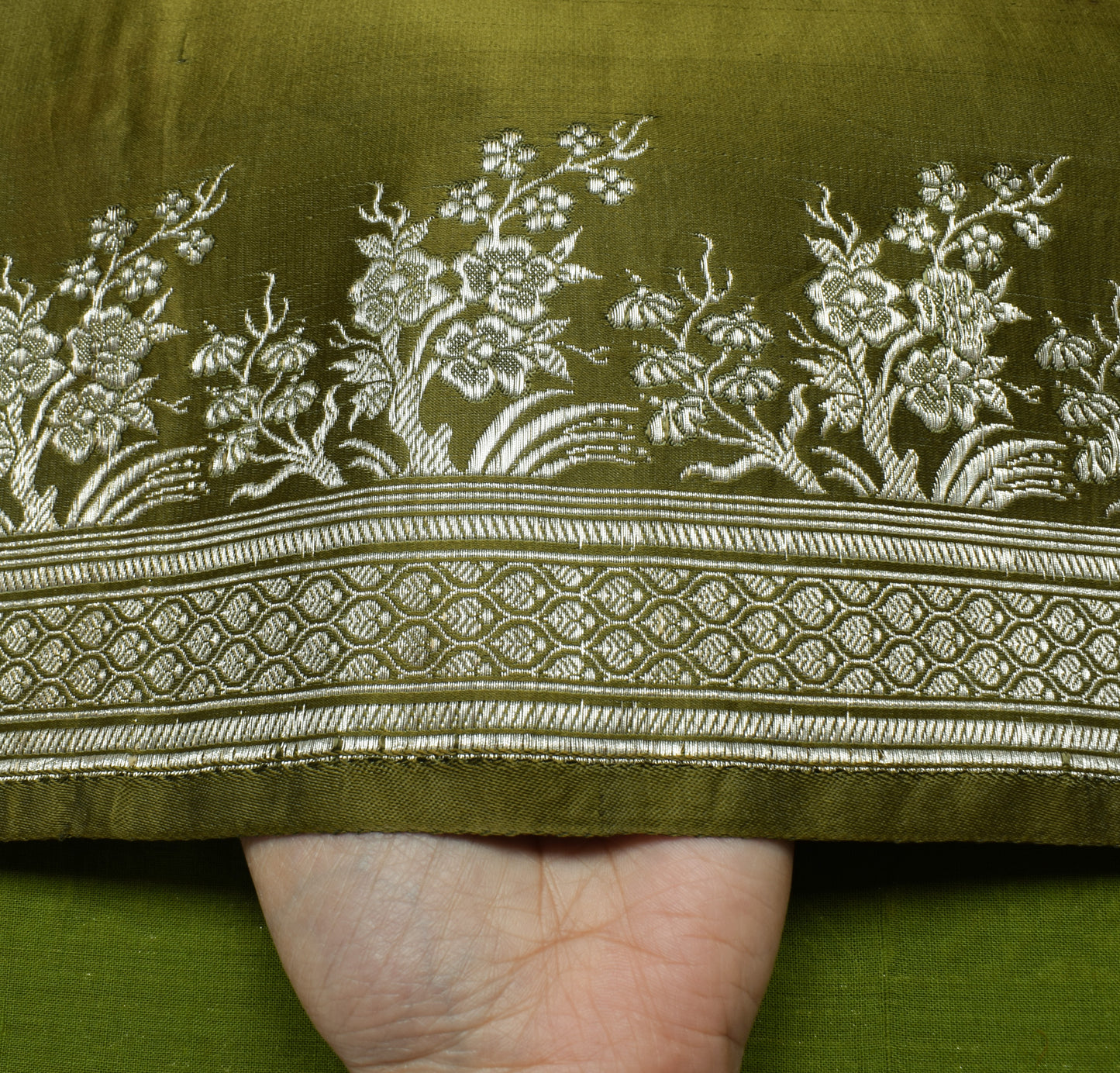 Sushila Vintage Heavy Saree Pure Satin Silk Banarasi Brocade Woven Sari Fabric
