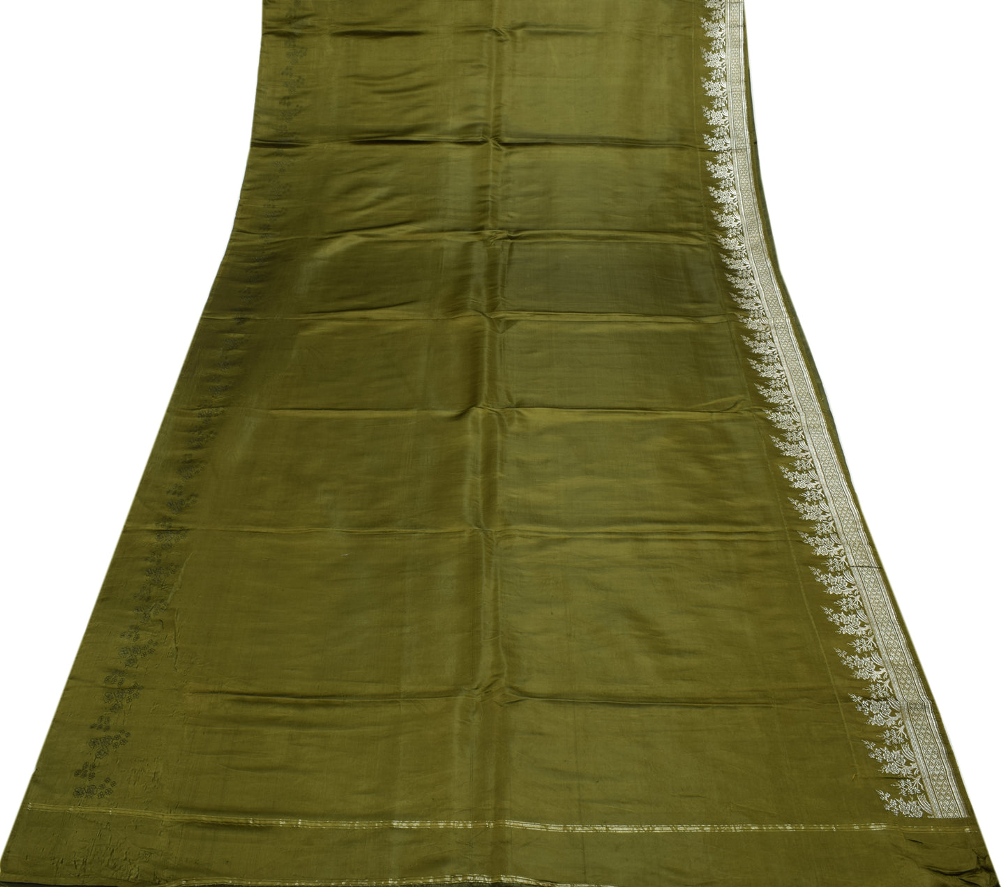 Sushila Vintage Heavy Saree Pure Satin Silk Banarasi Brocade Woven Sari Fabric