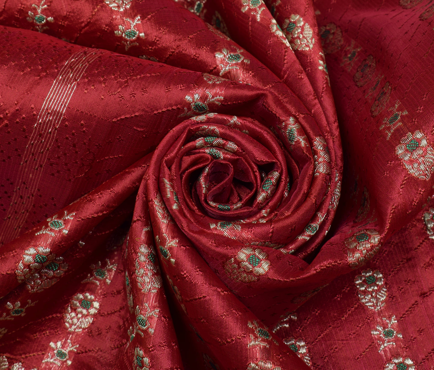Sushila Vintage Heavy Maroon Saree Art Satin Silk Banarasi Brocade Woven Sari Fabric