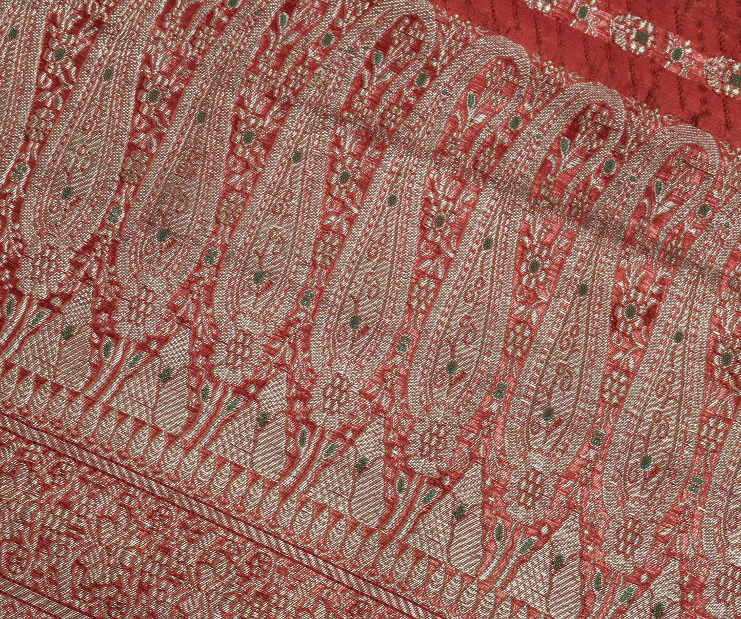 Sushila Vintage Heavy Maroon Saree Art Satin Silk Banarasi Brocade Woven Sari Fabric
