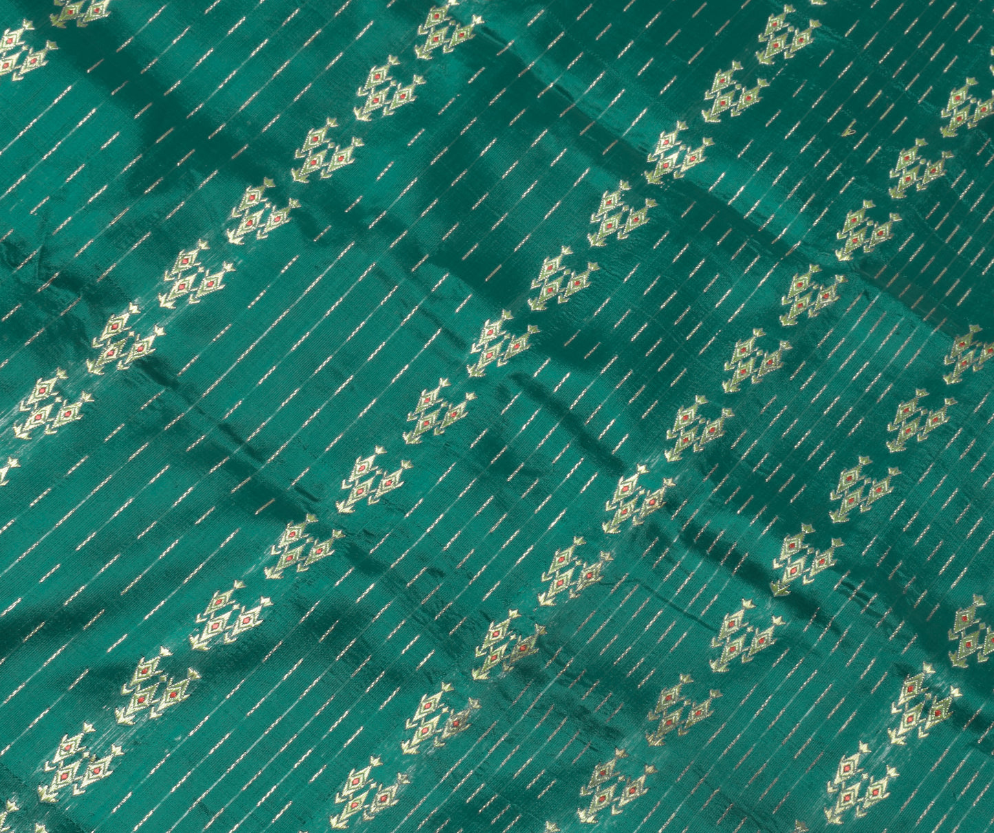 Sushila Vintage Heavy Saree Blend Satin Silk Banarasi Brocade Woven Sari Fabric